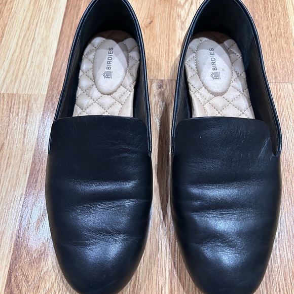 Birdies Women's Black Leather Loafers - Picture 3 of 4